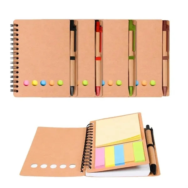 Sticky Business Notebook with Pen In Holder