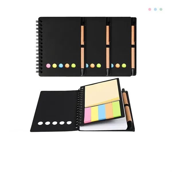 Sticky Business Notebook with Pen In Holder
