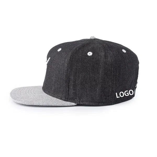 Premium Flat Brim Snapback Cap w/ 3D embroidered