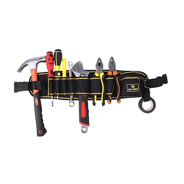 Adjustable heavy duty electricians waist bag tool belt pouch
