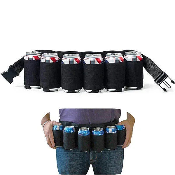 Adjustable 6-Pack Beer Belt Holder
