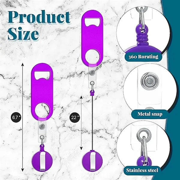 Retractable Bottle Opener With Clip