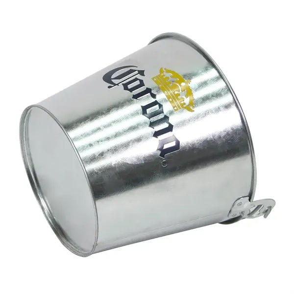 Galvanized Metal Ice Bucket with Handle