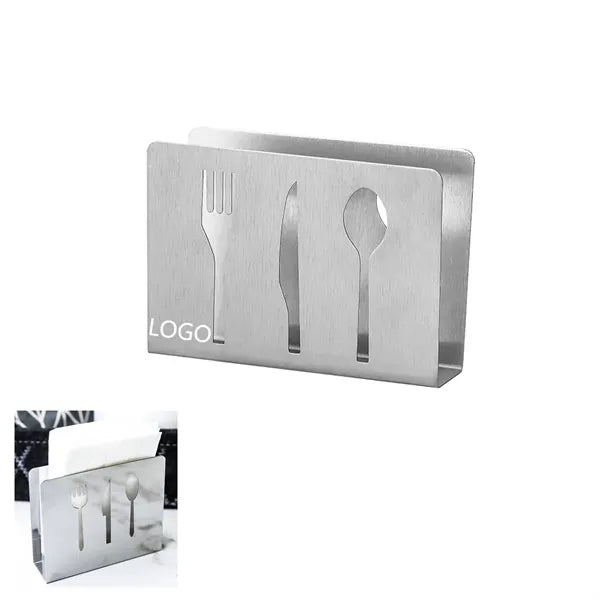 Silver Knife And Fork Napkin Tissue Holder