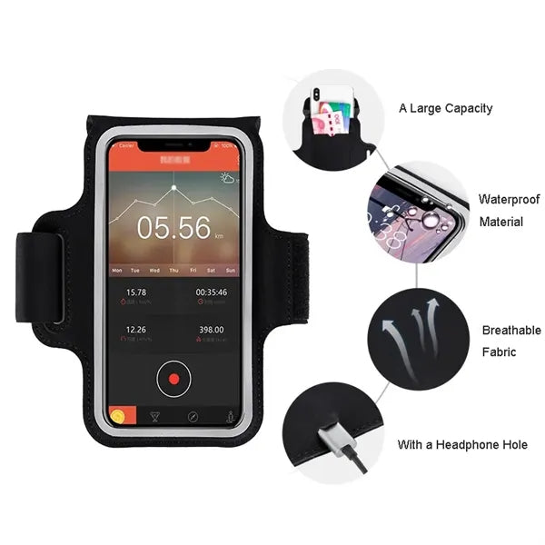 Sports Cell Phone Case Running Armband With Card/Cash Slot