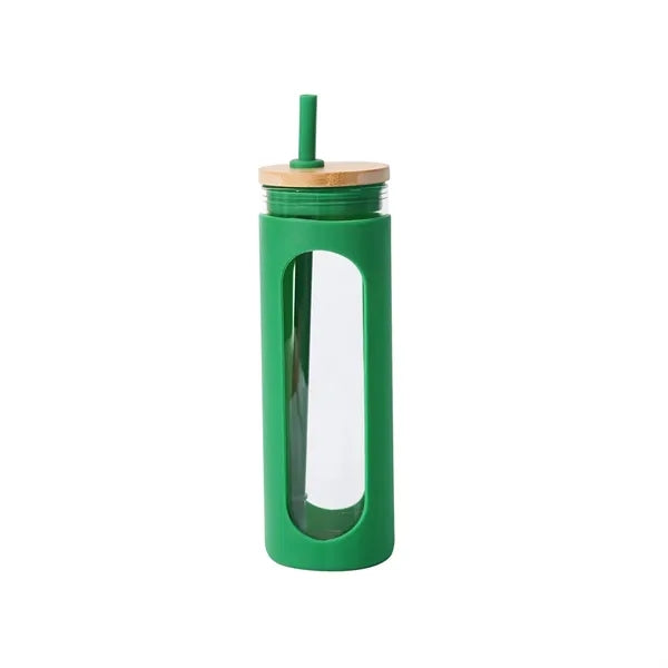 20Oz Straw Lid Glass Water Tumbler