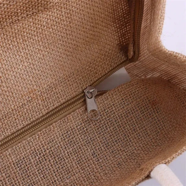 Size Travel Jute Tote Bags