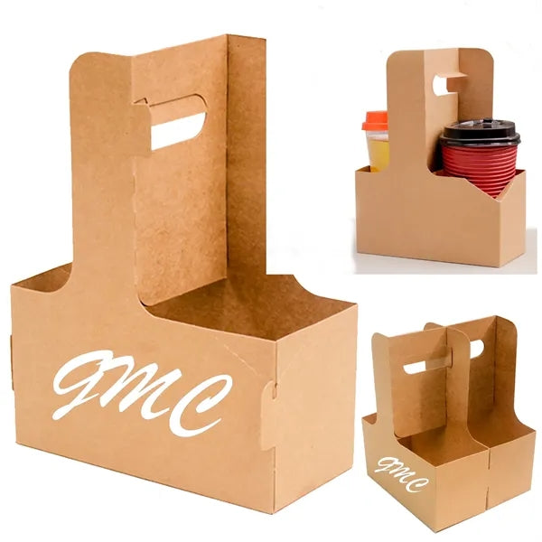 Assembled Kraft Paper Cup Holder
