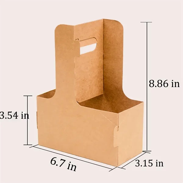 Assembled Kraft Paper Cup Holder