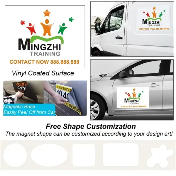 Shaped and Imprinted Car Magnet
