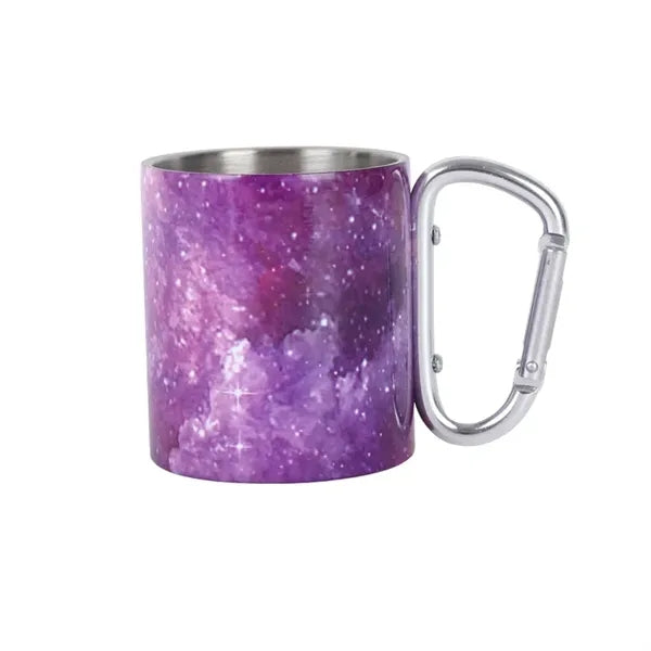 220 ML Stainless Steel Mug with Screw Carabiner Handle