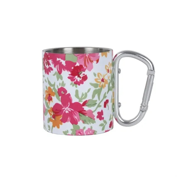 220 ML Stainless Steel Mug with Screw Carabiner Handle