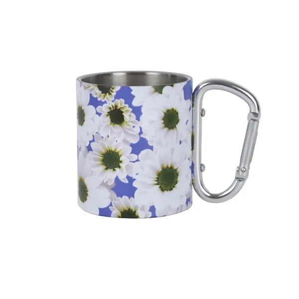 220 ML Stainless Steel Mug with Screw Carabiner Handle