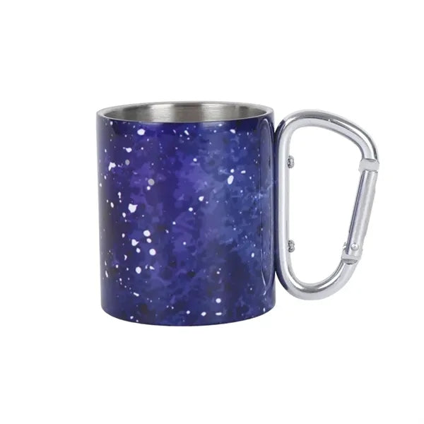 220 ML Stainless Steel Mug with Screw Carabiner Handle