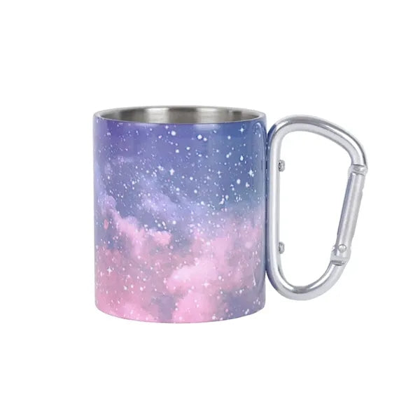220 ML Stainless Steel Mug with Screw Carabiner Handle