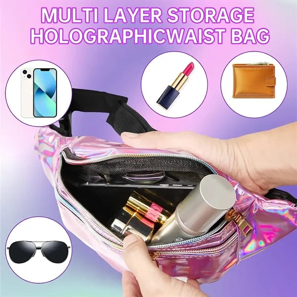 Laser Holographic Fanny Packs Waist Bag