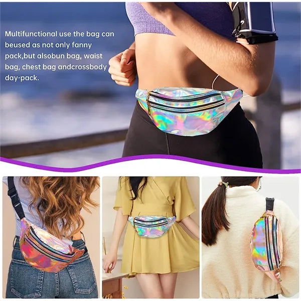Laser Holographic Fanny Packs Waist Bag
