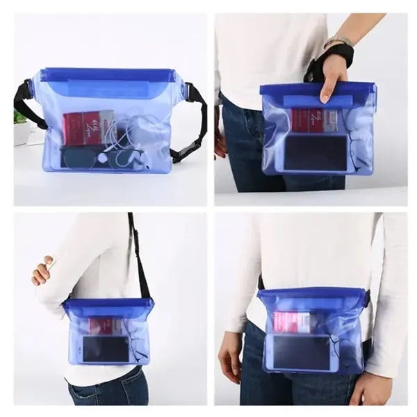 Waterproof cell phone organizer pouch hanging waist bag