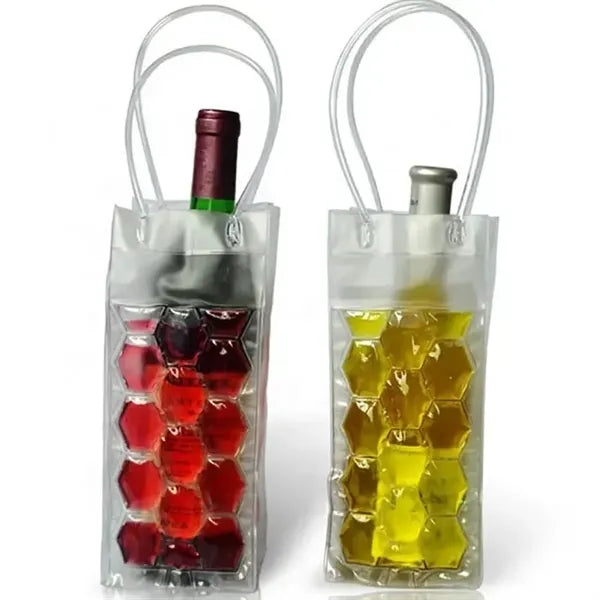 PVC gel beads wine bottle cooler cooling bag