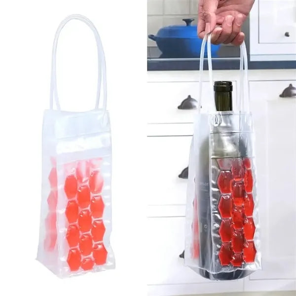PVC gel beads wine bottle cooler cooling bag