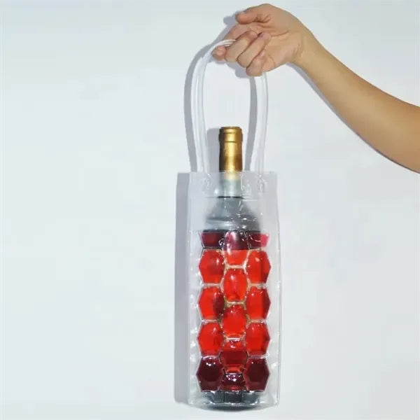 PVC gel beads wine bottle cooler cooling bag