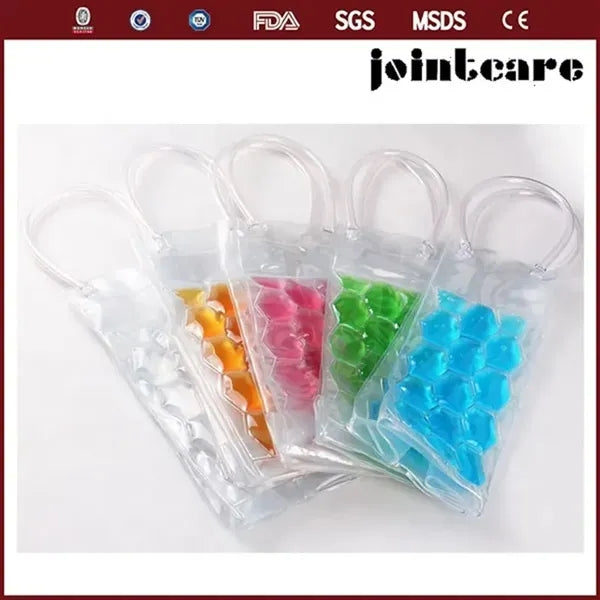 PVC gel beads wine bottle cooler cooling bag