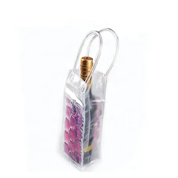 PVC gel beads wine bottle cooler cooling bag