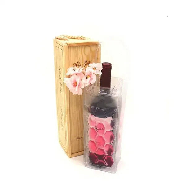 PVC gel beads wine bottle cooler cooling bag