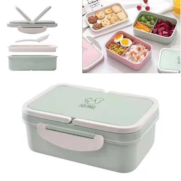 Double layers Eco Lunch Box Made From Wheat Straw