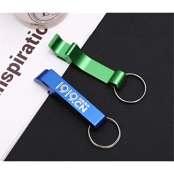 Aluminum Bottle Opener with Keyring