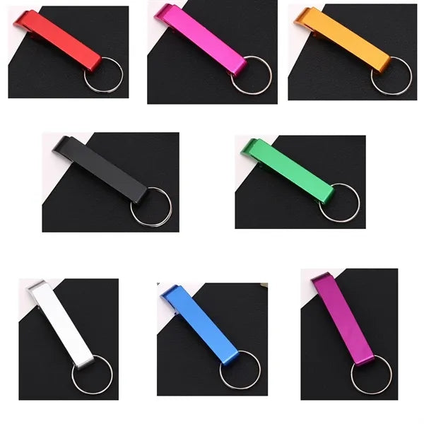 Aluminum Bottle Opener with Keyring
