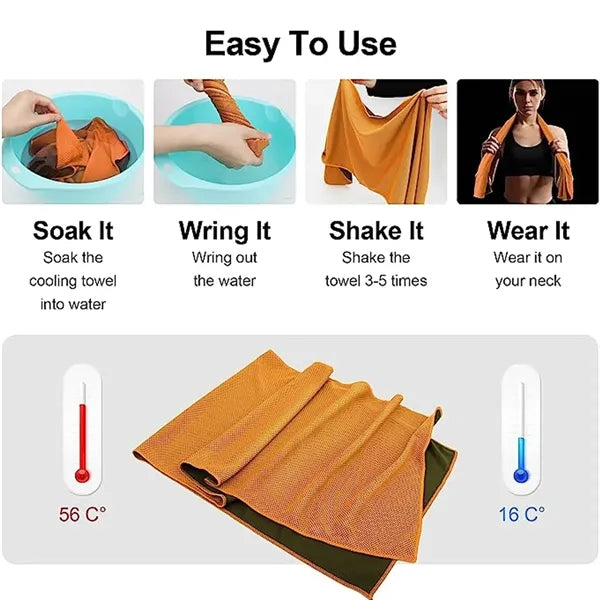 Soft Breathable Sports Cooling Towels for Neck and Face