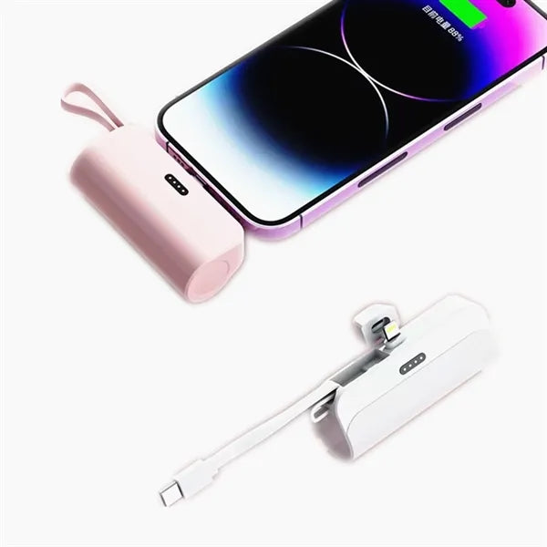 2 in 1 Pocket Keychain Emergency Powerbank with Cable