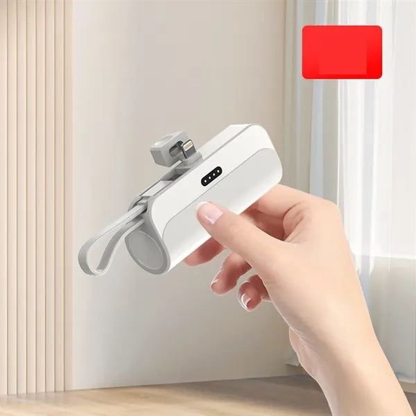 2 in 1 Pocket Keychain Emergency Powerbank with Cable