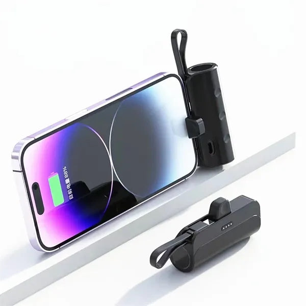 2 in 1 Pocket Keychain Emergency Powerbank with Cable