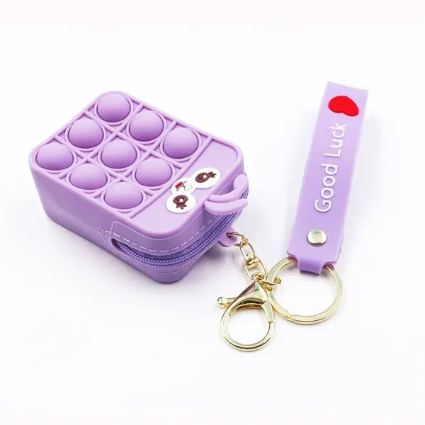 Push Bubble Pop-it Key Chain Stress Relief Coin Purse Bag
