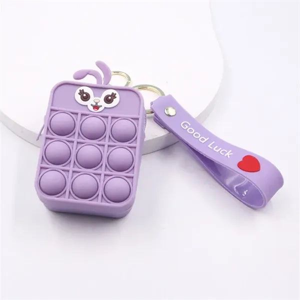 Push Bubble Pop-it Key Chain Stress Relief Coin Purse Bag