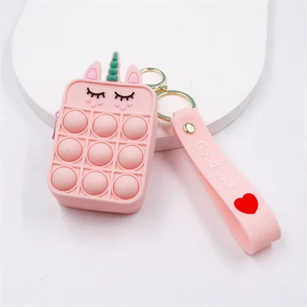 Push Bubble Pop-it Key Chain Stress Relief Coin Purse Bag