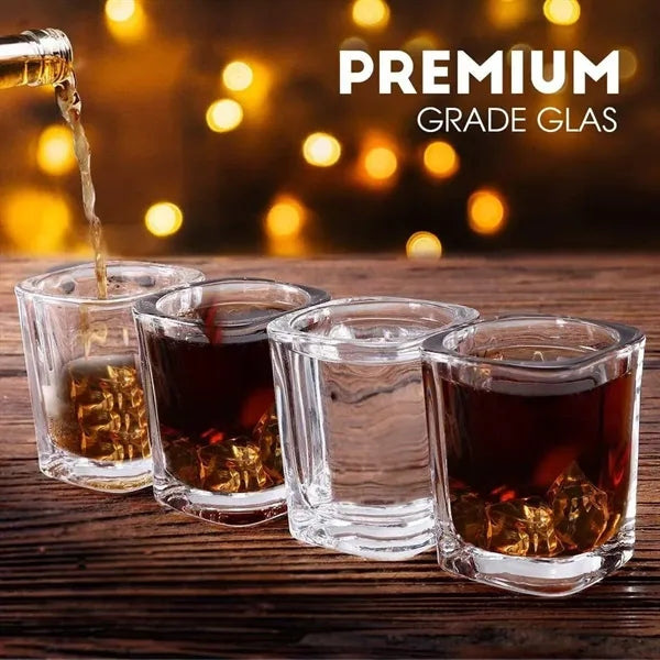 Square 2 Oz Tequila Vodka Whiskey Liquor Cup Shot Glass