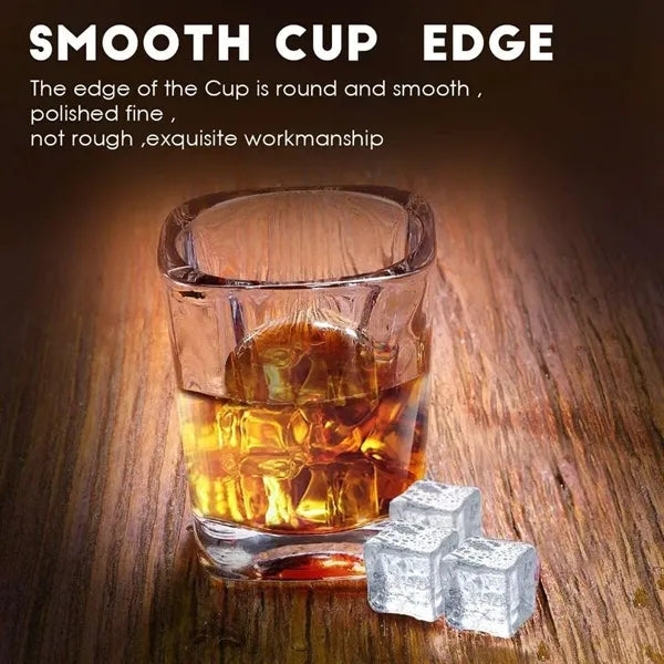 Square 2 Oz Tequila Vodka Whiskey Liquor Cup Shot Glass