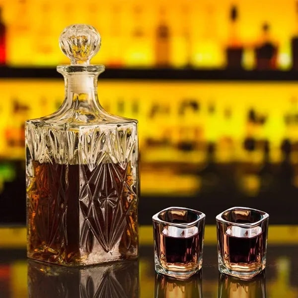 Square 2 Oz Tequila Vodka Whiskey Liquor Cup Shot Glass