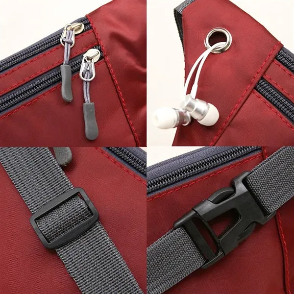 3 Zippered Pockets Outdoor Fanny Pack Running Waist Bags