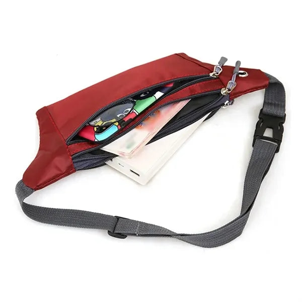 3 Zippered Pockets Outdoor Fanny Pack Running Waist Bags