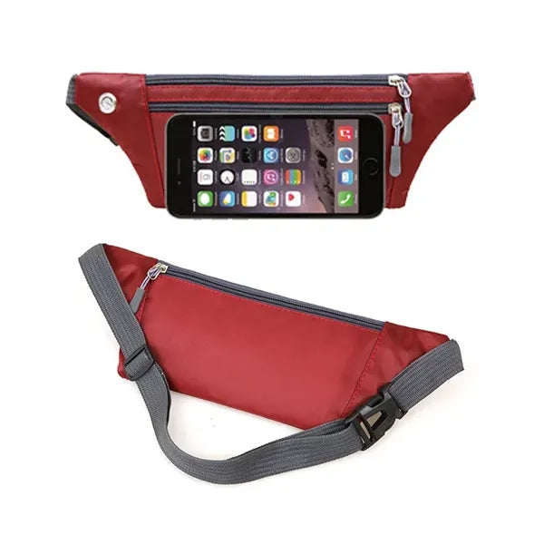 3 Zippered Pockets Outdoor Fanny Pack Running Waist Bags
