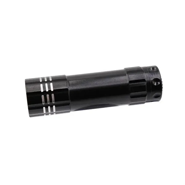Aluminum 9 LED Flashlight Torch Batteries Included