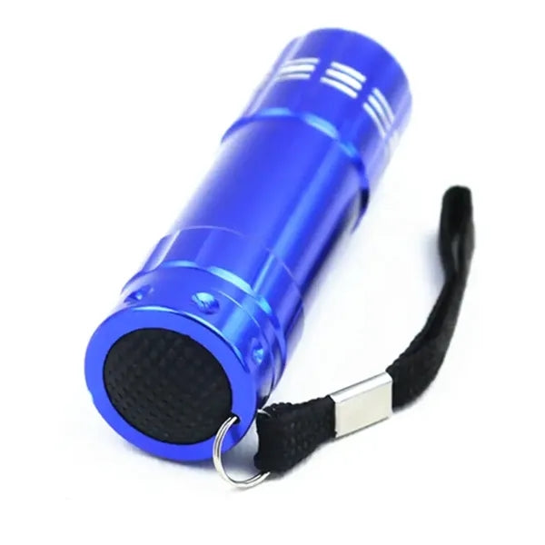 Aluminum 9 LED Flashlight Torch Batteries Included