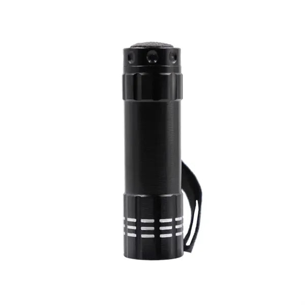 Aluminum 9 LED Flashlight Torch Batteries Included