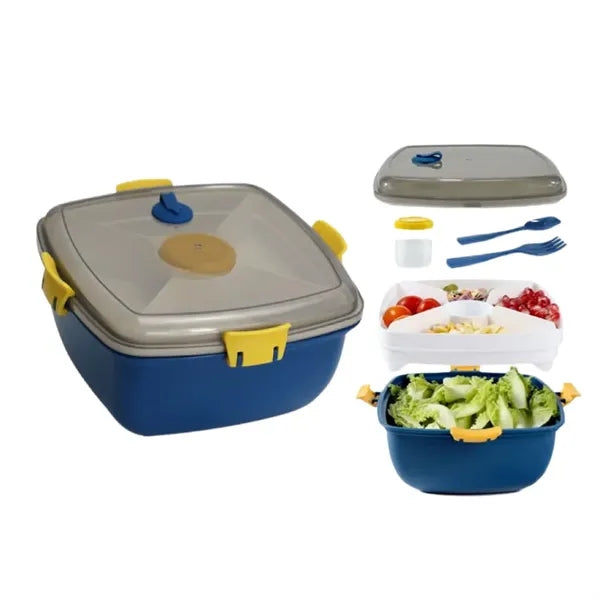 Salad Bowl with 4 Compartments