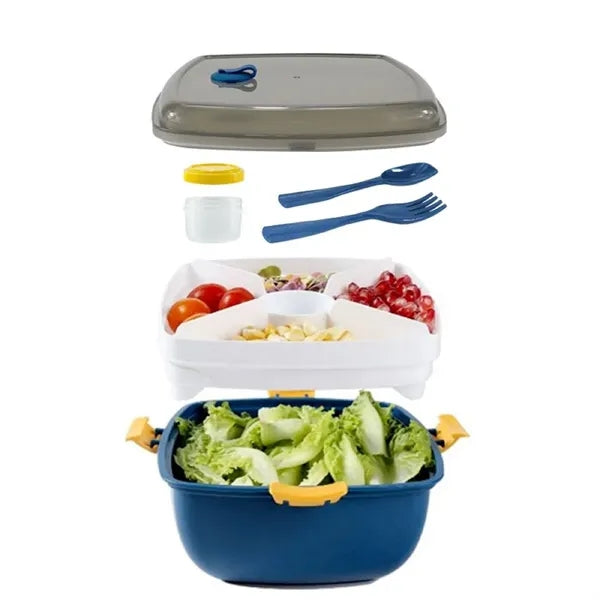 Salad Bowl with 4 Compartments