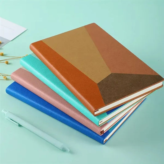 Stitching Color Geometric Figure Cover A5 Notebook
